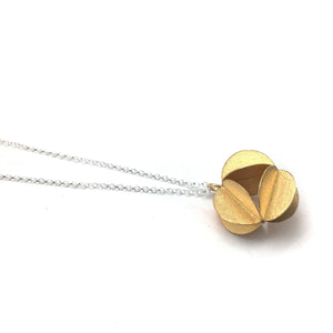 Long Gold Petal Pendant-Necklaces-Veronika Majewska-Pistachios