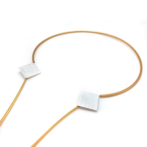 Long Gold/Silver Open Collar-Necklaces-Petra Meiren-Pistachios