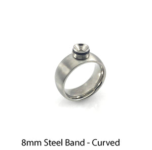 Manuela Carl Modular Rings - Bands-Rings-Manuela Carl-Steel - Straight - 8mm - Size 6-Pistachios