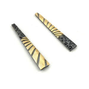 Matchstick Stripe Earrings-Earrings-Elizabeth Garvin-Pistachios