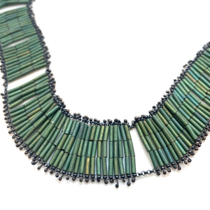 Matte Green Ladder Necklace-Necklaces-Karen Gilbert-Pistachios