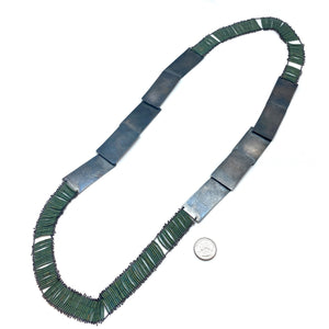 Matte Green Ladder Necklace-Necklaces-Karen Gilbert-Pistachios