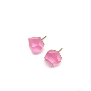 Medium Baby Pink Crystal Stud-Earrings-Fruit Bijoux-Pistachios