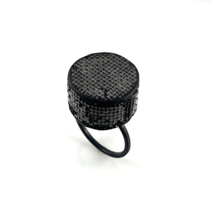 Mesh Medallion Ring-Rings-Sandra Salaices-Pistachios