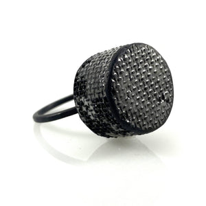 Mesh Medallion Ring-Rings-Sandra Salaices-Pistachios