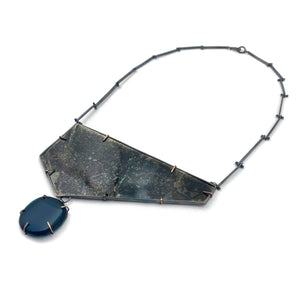 Mica & Glass Statement Necklace-Necklaces-Karen Gilbert-Pistachios