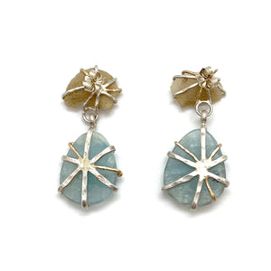 Mineral Earrings - Geode/Aquamarine-Earrings-Aimee Petkus-Pistachios