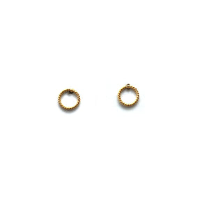 Mini Circle Twist Studs - Gold-Earrings-Manuela Carl-Pistachios