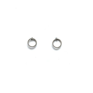 Mini Circle Twist Studs-Earrings-Manuela Carl-Pistachios