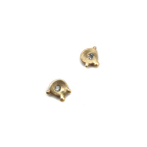 Mini Diamond & Gold Studs-Earrings-Leia Zumbro-Sterling Silver-Pistachios