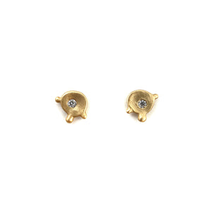 Mini Diamond & Gold Studs-Earrings-Leia Zumbro-Gold-Pistachios