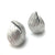 Mini Folded Ribbon Earrings - Silver-Earrings-Kacper Schiffers-Pistachios