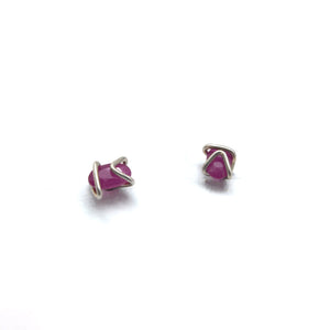 Mini Geo Studs - Ruby-Earrings-Aimee Petkus-Pistachios