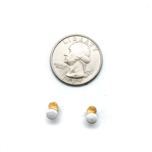 Mini Offset Circle Posts - Gold/Silver-Earrings-Manuela Carl-Pistachios