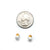 Mini Offset Circle Posts - Gold/Silver-Earrings-Manuela Carl-Pistachios