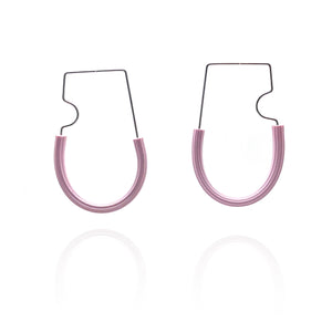 Modular Rubber Hoops - Beige & Lavender-Earrings-Sandra Salaices-Pistachios