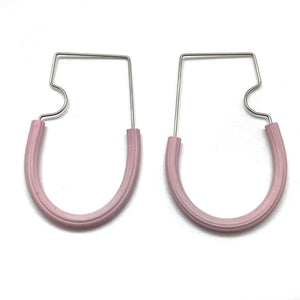 Modular Rubber Hoops - Beige & Lavender-Earrings-Sandra Salaices-Pistachios