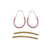 Modular Rubber Hoops - Lavender and Cream-Earrings-Sandra Salaices-Pistachios