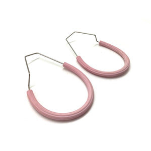 Modular Rubber Hoops - Lavender and Cream-Earrings-Sandra Salaices-Pistachios