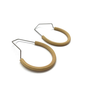 Modular Rubber Hoops - Lavender and Cream-Earrings-Sandra Salaices-Pistachios