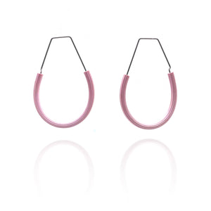Modular Rubber Hoops - Lavender and Cream-Earrings-Sandra Salaices-Pistachios