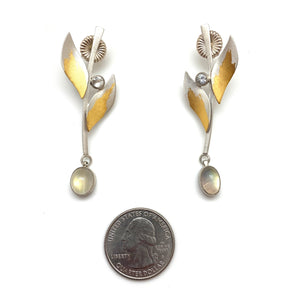 Moonstone Drop Earrings-Earrings-Judith Neugebauer-Pistachios