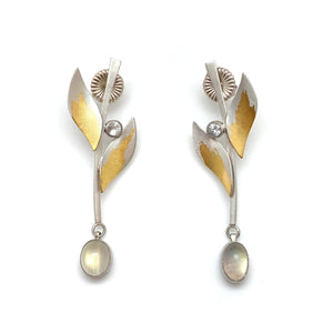 Moonstone Drop Earrings-Earrings-Judith Neugebauer-Pistachios