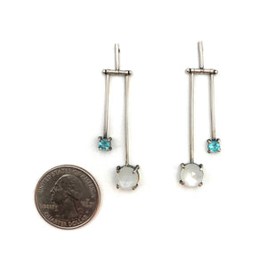 Moonstone and Apatite Drop Earrings-Earrings-Joanna Gollberg-Pistachios