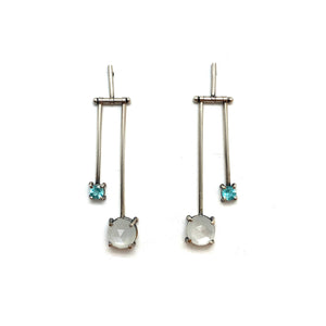 Moonstone and Apatite Drop Earrings-Earrings-Joanna Gollberg-Pistachios