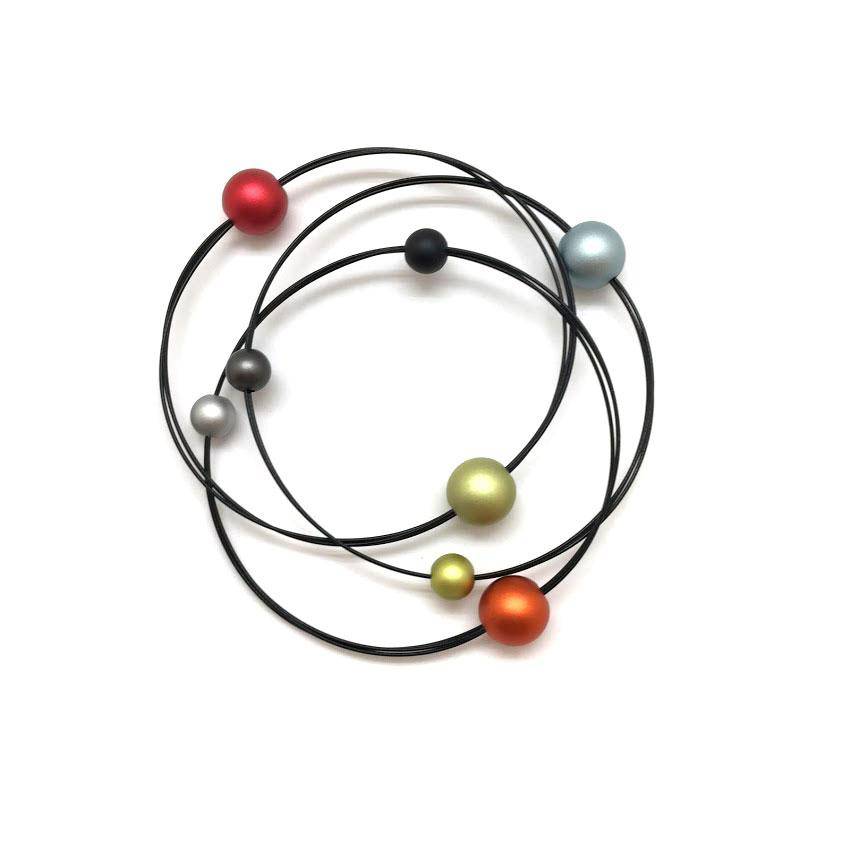 Multi-Colored Orbit Bracelet-Bracelets-Ursula Muller-Pistachios