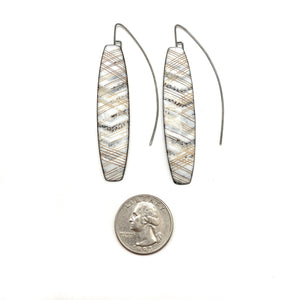 Multi Gold Line Long Glyph Earrings-Earrings-Jenne Rayburn-Pistachios