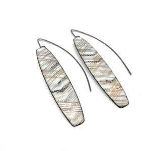 Multi Gold Line Long Glyph Earrings-Earrings-Jenne Rayburn-Pistachios