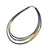 Multi-Strand Grey Hematite, Gold Vermeil & Sterling Silver Necklace-Necklaces-Oliwia Kuczynska-Pistachios