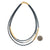 Multi-Strand Grey Hematite, Gold Vermeil & Sterling Silver Necklace-Necklaces-Oliwia Kuczynska-Pistachios