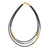 Multi-Strand Grey Hematite, Gold Vermeil & Sterling Silver Necklace-Necklaces-Oliwia Kuczynska-Pistachios