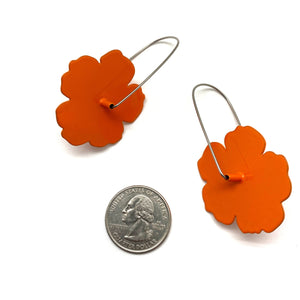 Nasturtium Flower Patch Earrings - Orange-Earrings-Jess Dare-Pistachios