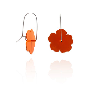 Nasturtium Flower Patch Earrings - Orange-Earrings-Jess Dare-Pistachios