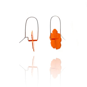 Nasturtium Flower Patch Earrings - Orange-Earrings-Jess Dare-Pistachios