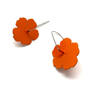 Nasturtium Flower Patch Earrings - Orange-Earrings-Jess Dare-Pistachios
