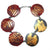 Netted Leather Collar Necklace - Red and Gold-Necklaces-Brooke Marks-Swanson-Pistachios