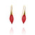 Nylon Bulb Earrings - Red-Earrings-Dorine Decayeux-Pistachios