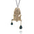 Of Mineral and Marrow Necklace - Rabbit Skull and Moss Aquamarine-Necklaces-Carin Jones-Pistachios