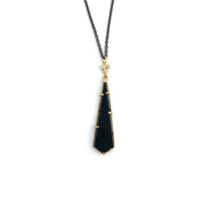 One of a Kind Black Jade Pendant-Necklaces-Karin Jacobson-Pistachios