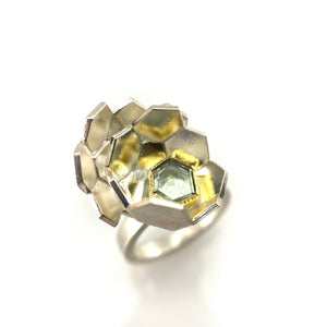 One of a Kind Globe Ring-Rings-Karin Jacobson-Pistachios