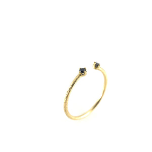 Open Black Diamond Ring-Rings-Yasuko Azuma-Pistachios