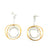 Orbital Hoop Chains - Silver/Gold-Earrings-Veronika Majewska-Pistachios