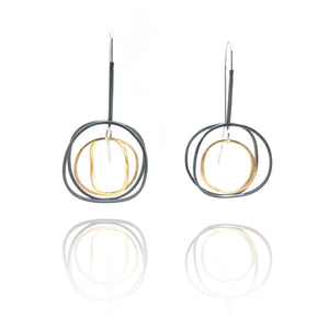 Orbital Hoop Drops - Oxi/Gold-Earrings-Veronika Majewska-Pistachios