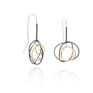 Orbital Hoop Drops - Oxi/Gold-Earrings-Veronika Majewska-Pistachios