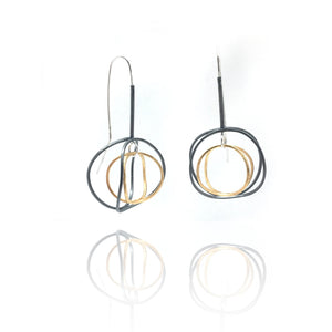 Orbital Hoop Drops - Oxi/Gold-Earrings-Veronika Majewska-Pistachios