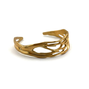 Organic Gold Vermeil Cuff Bracelet-Bracelets-Lisa Cimino-Pistachios